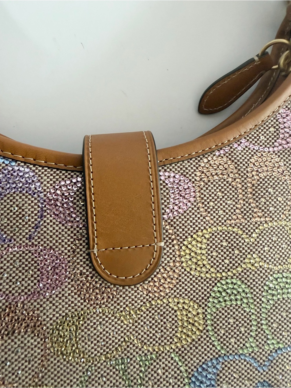 COACH Rainbow Candy Crystal Hamptons Hobo Bag - Picture 11 of 14